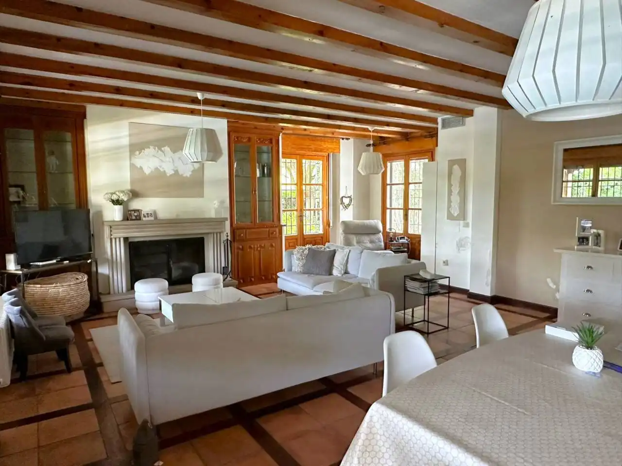 Living room of Houses for sale in  Albacete Capital  with Heating, Private garden and Swimming Pool