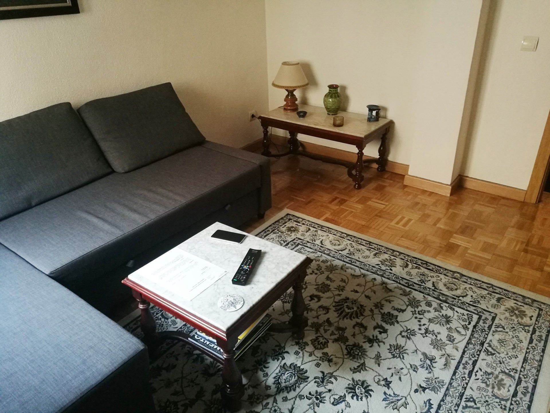 Living room of Flat to rent in  Madrid Capital  with Parquet flooring and Furnished