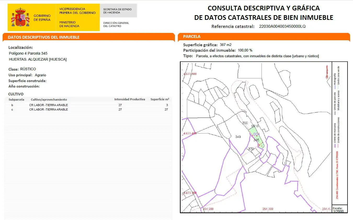 Vista exterior de Terreno en venta en Alquézar