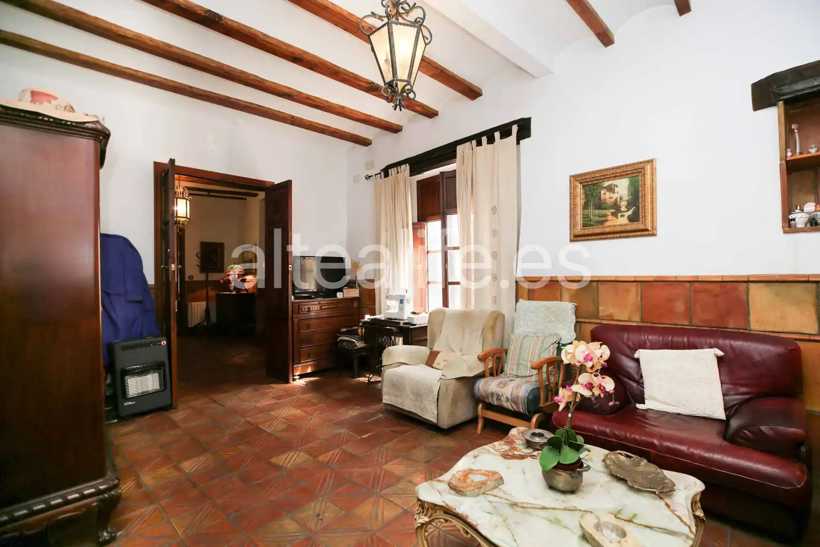 Wohnzimmer von Einfamilien-Reihenhaus zum Verkauf in Gandia mit Privatgarten, Terrasse und Abstellraum