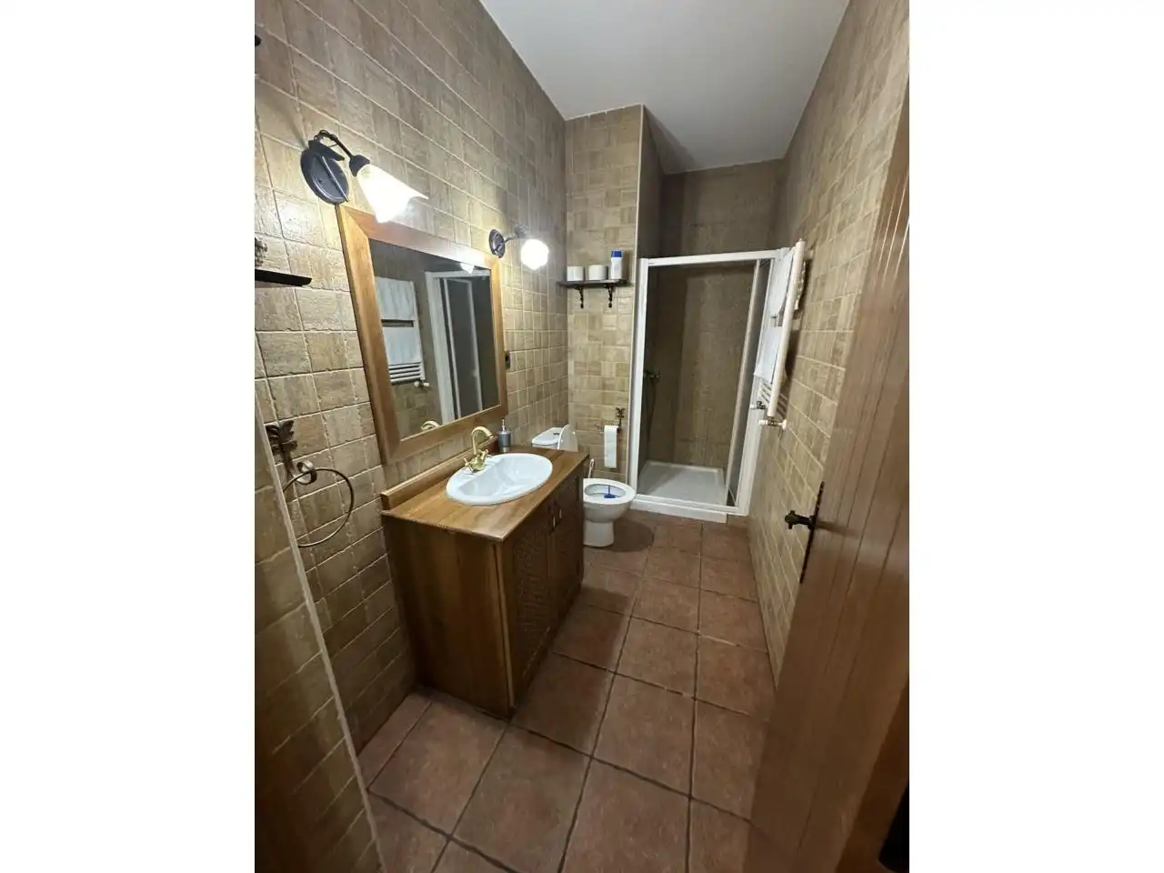 Bathroom of Houses for sale in Villar de Olalla  with Air Conditioner, Heating and Private garden