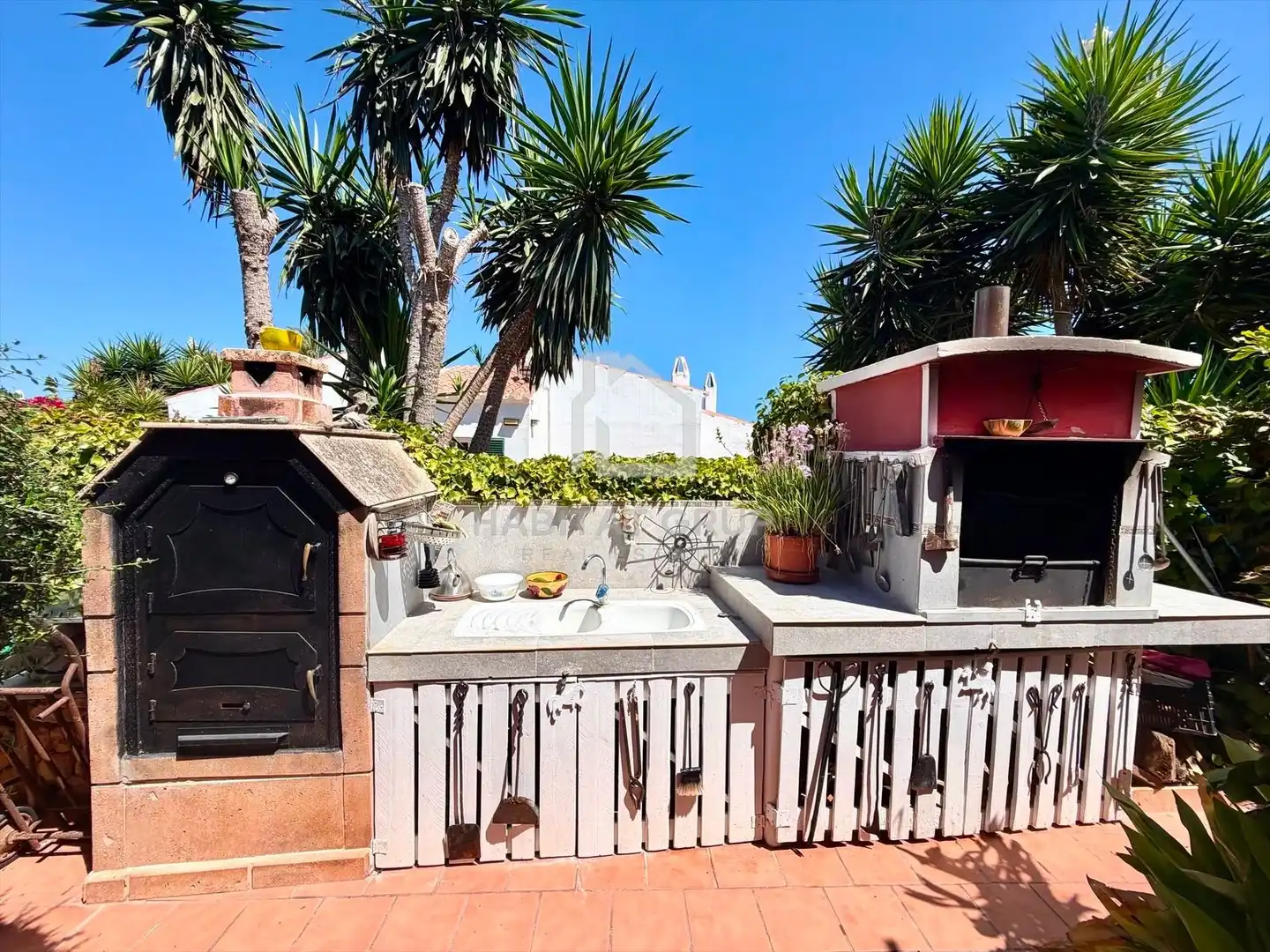 Garden of Houses for sale in Sant Lluís  with Air Conditioner, Heating and Private garden