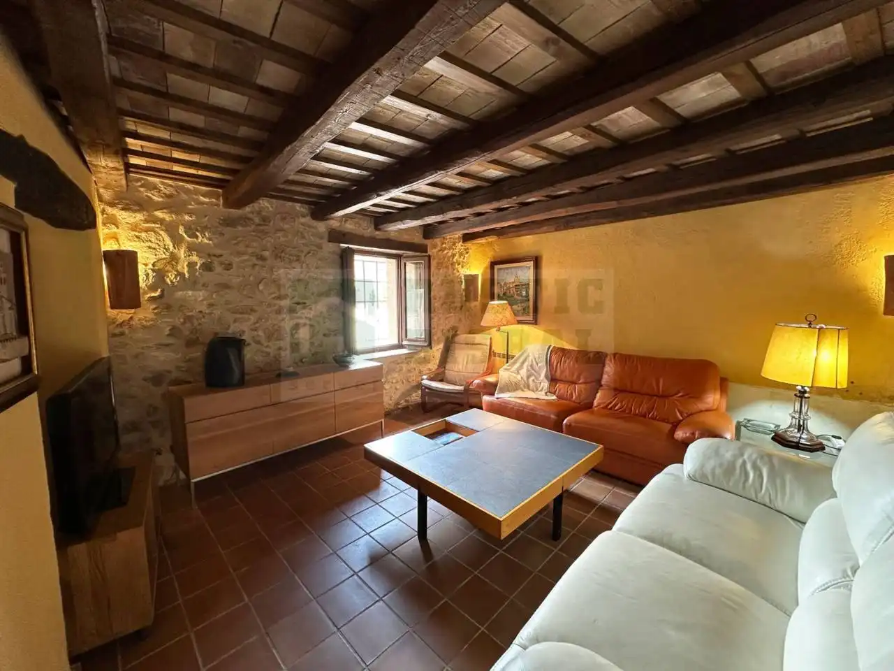 Living room of Country homes for rent in Cruïlles, Monells I Sant Sadurní de L'Heura  with Heating, Terrace and Furnished