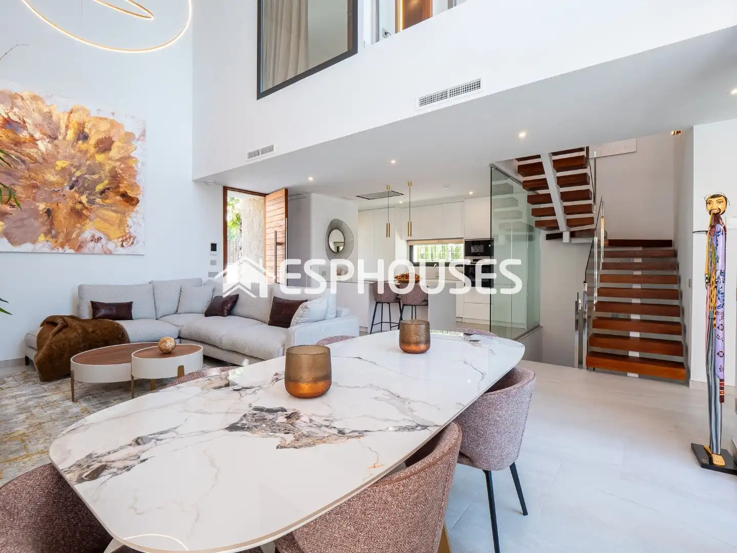Living room of Houses for sale in Finestrat  with Air Conditioner, Terrace and Swimming Pool