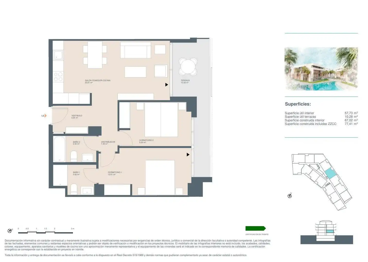 Apartamento con terraza en venta en Centro ciudad, imagen 12