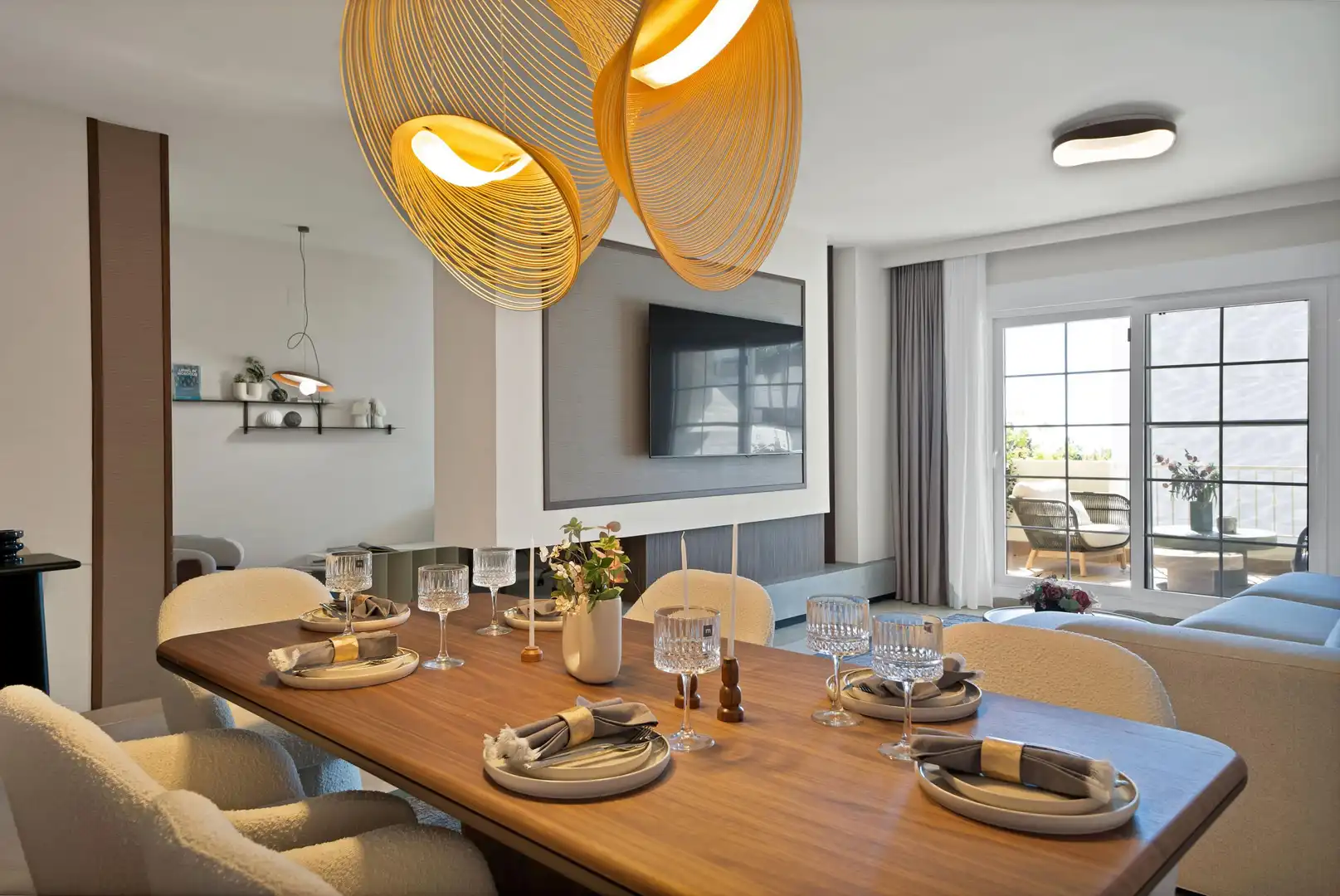 Comedor de Apartamento en venta en Marbella con Jardín privado, Alarma y Piscina comunitaria