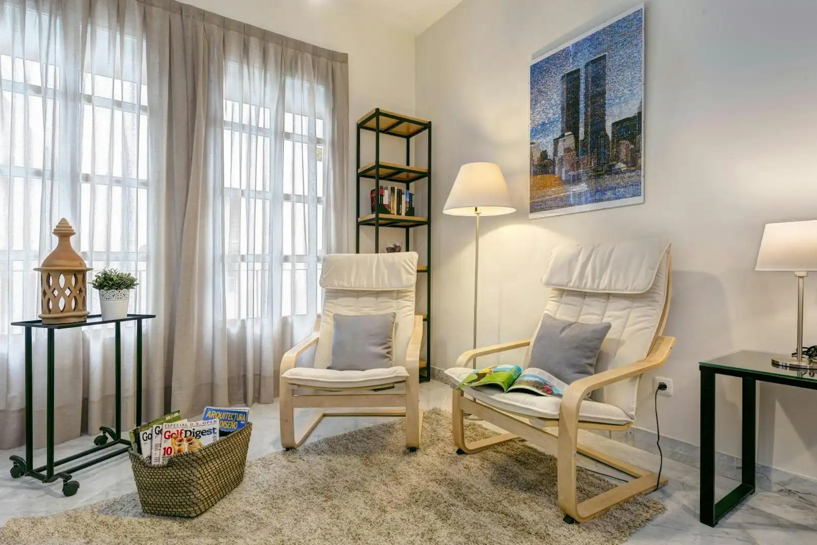 Sala de estar de Piso de alquiler en Sevilla con Aire acondicionado, Calefacción y Lavadora