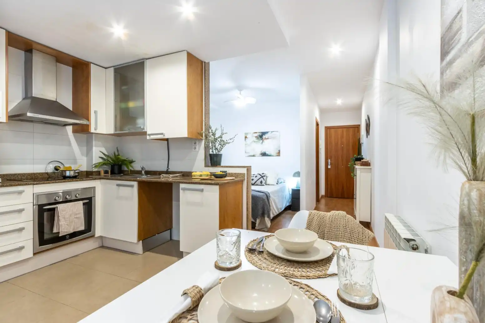 Küche von Wohnung zum Verkauf in Terrassa mit Heizung, Parkett und Terrasse