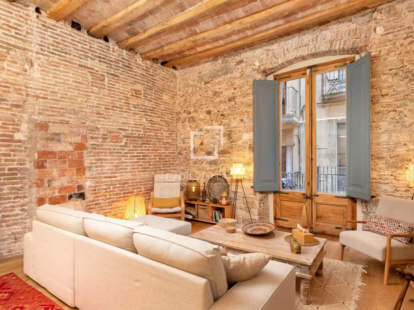 Sala de estar de Piso en venta en Girona con Aire acondicionado y Parquet