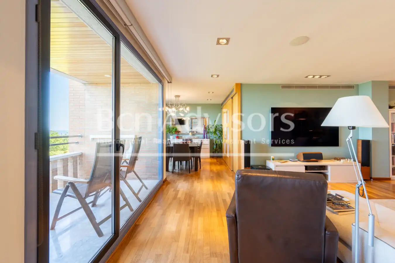 Sala de estar de Piso en venta en Barcelona con Aire acondicionado, Calefacción y Parquet