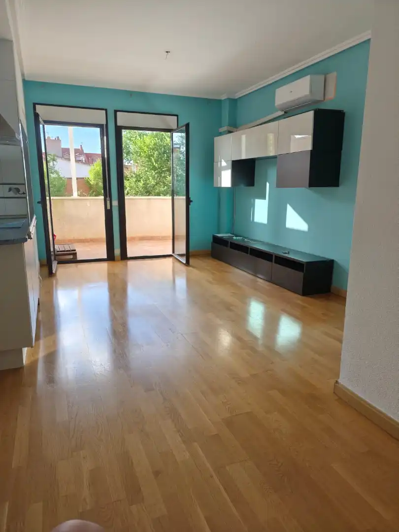 Living room of Flat for sale in Velilla de San Antonio  with Heating, Terrace and Furnished