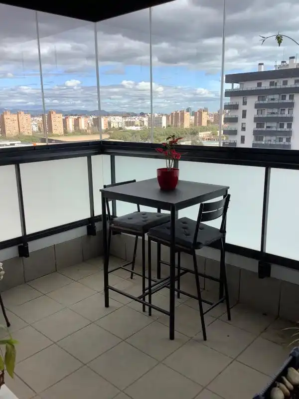 Balcony of Duplexes for rent in Valencia  with Air Conditioner, Heating and Terrace