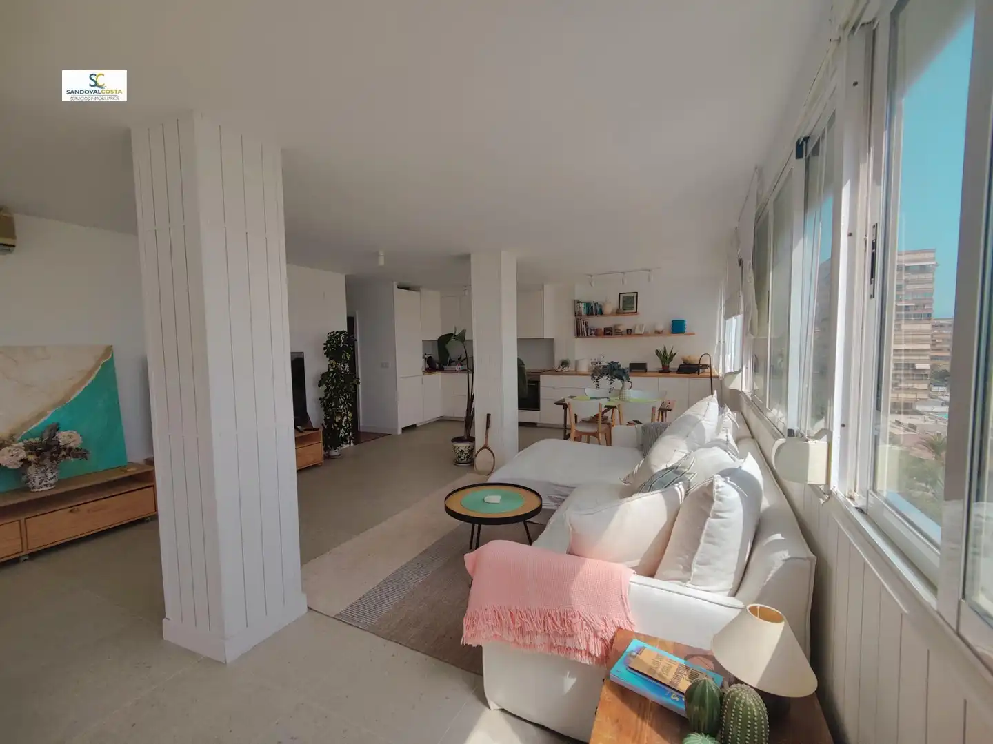 Wohnzimmer von Wohnung zur Miete in Alicante / Alacant mit Klimaanlage und Möbliert