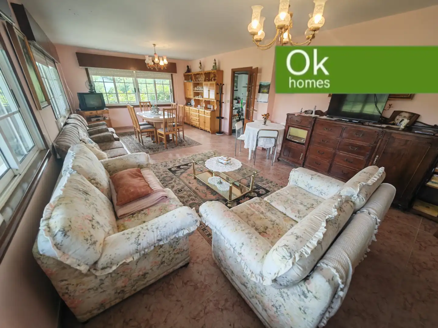 Living room of Houses for sale in Coirós  with Heating, Private garden and Terrace