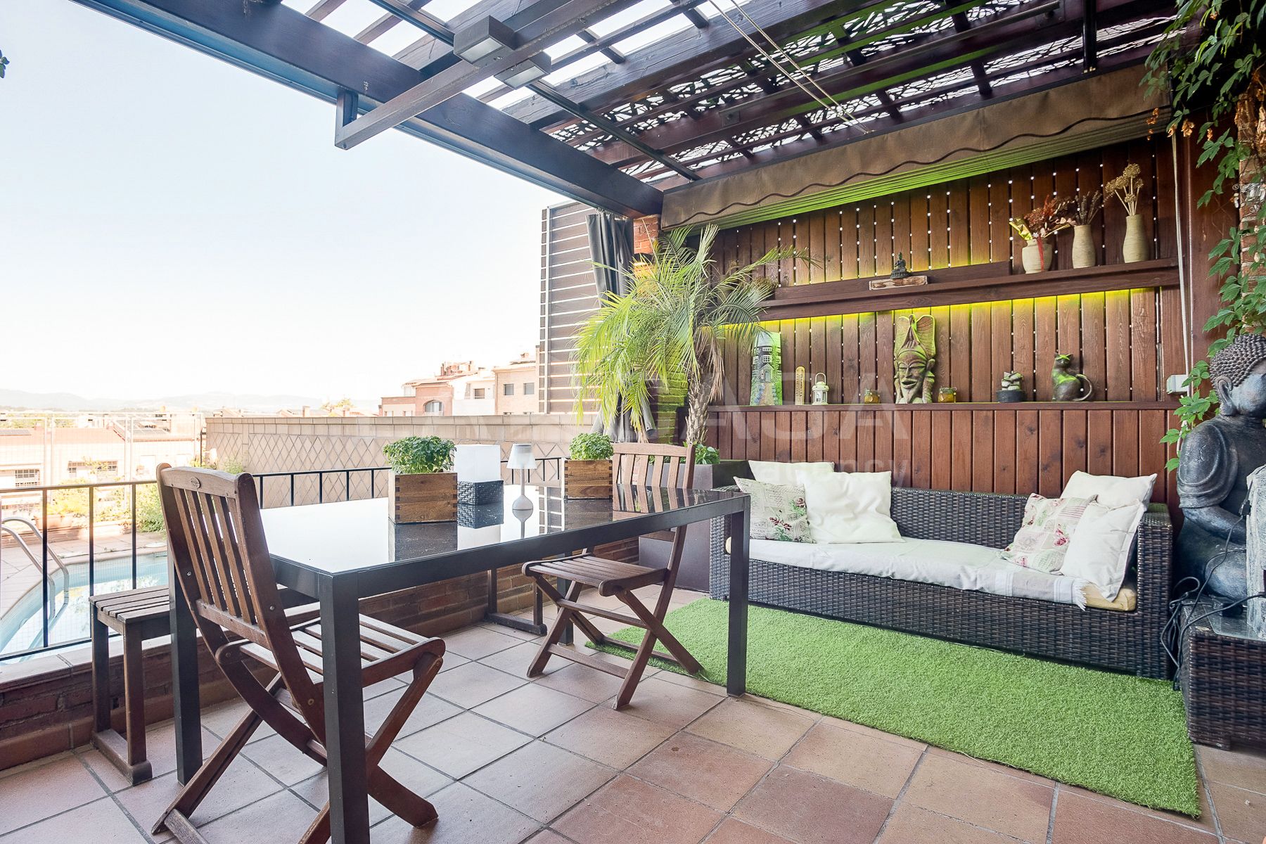 Terrassa de Casa adosada en venda en Granollers amb Aire condicionat, Calefacció i Jardí privat