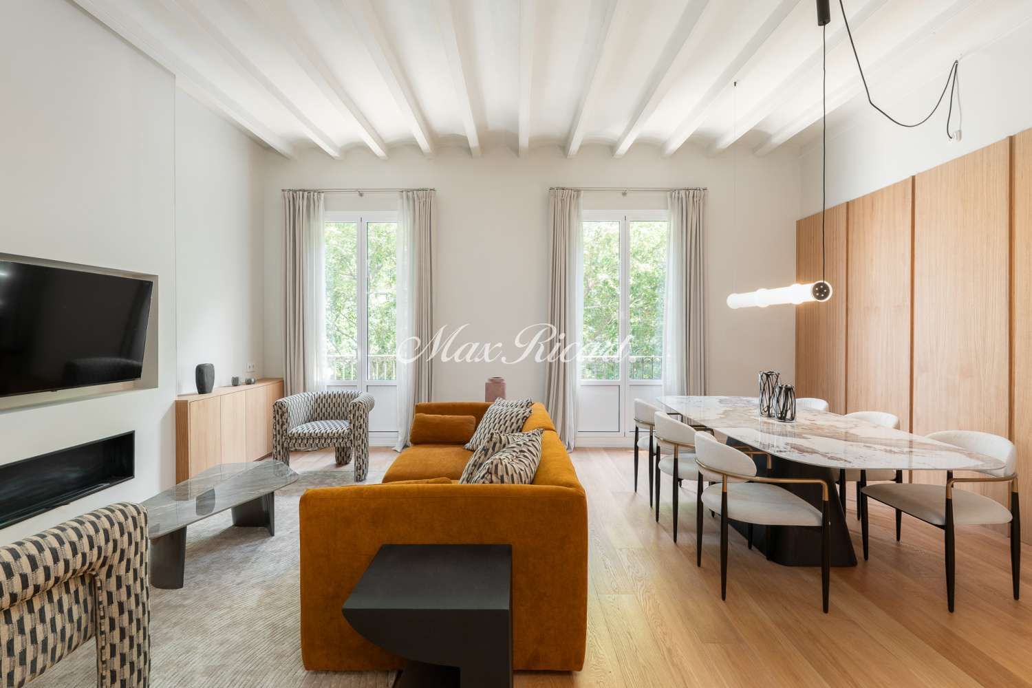 Sala d'estar de Pis en venda en  Barcelona Capital amb Aire condicionat, Calefacció i Terrassa