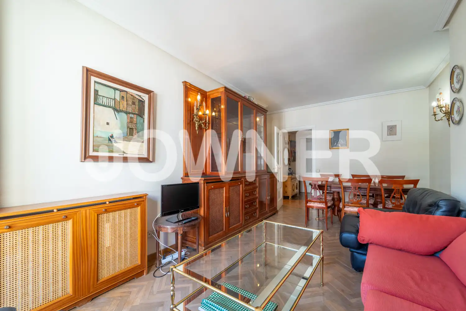 Living room of Flat for rent in Madrid  with Air Conditioner, Heating and Furnished