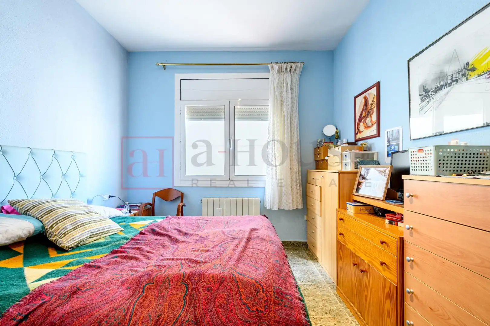 Schlafzimmer von Wohnung zum Verkauf in Barcelona mit Klimaanlage, Heizung und Terrasse