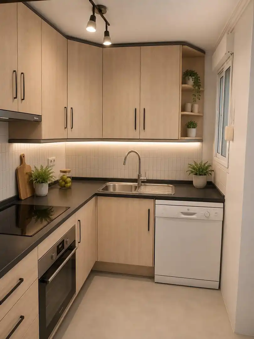 Küche von Wohnung zum Verkauf in Castellón de la Plana / Castelló de la Plana mit Abstellraum und Möbliert