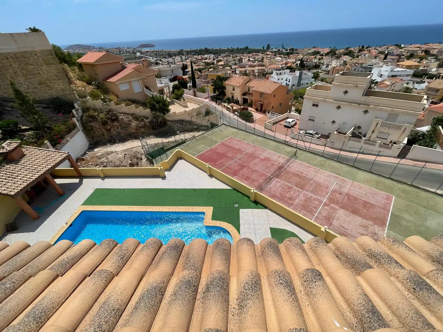 Schwimmbecken von Haus oder Chalet zum Verkauf in Mazarrón mit Klimaanlage, Heizung und Privatgarten