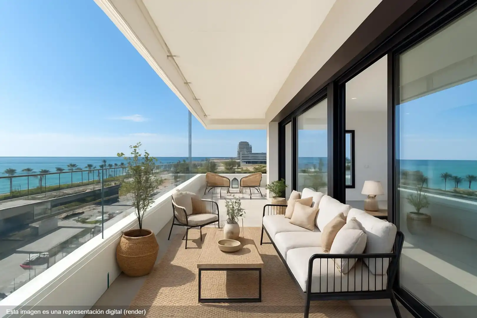 Terrasse von Wohnung zur Miete in Mataró mit Klimaanlage, Terrasse und Abstellraum