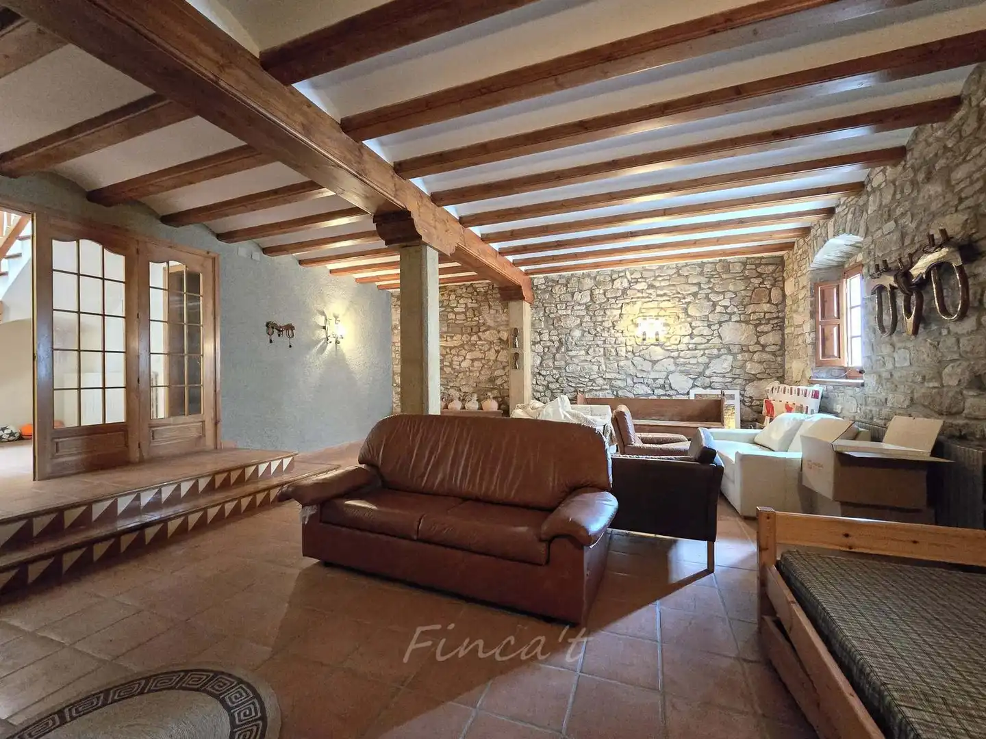 Sala d'estar de Finca rústica en venda en Collsuspina amb Calefacció, Jardí privat i Terrassa