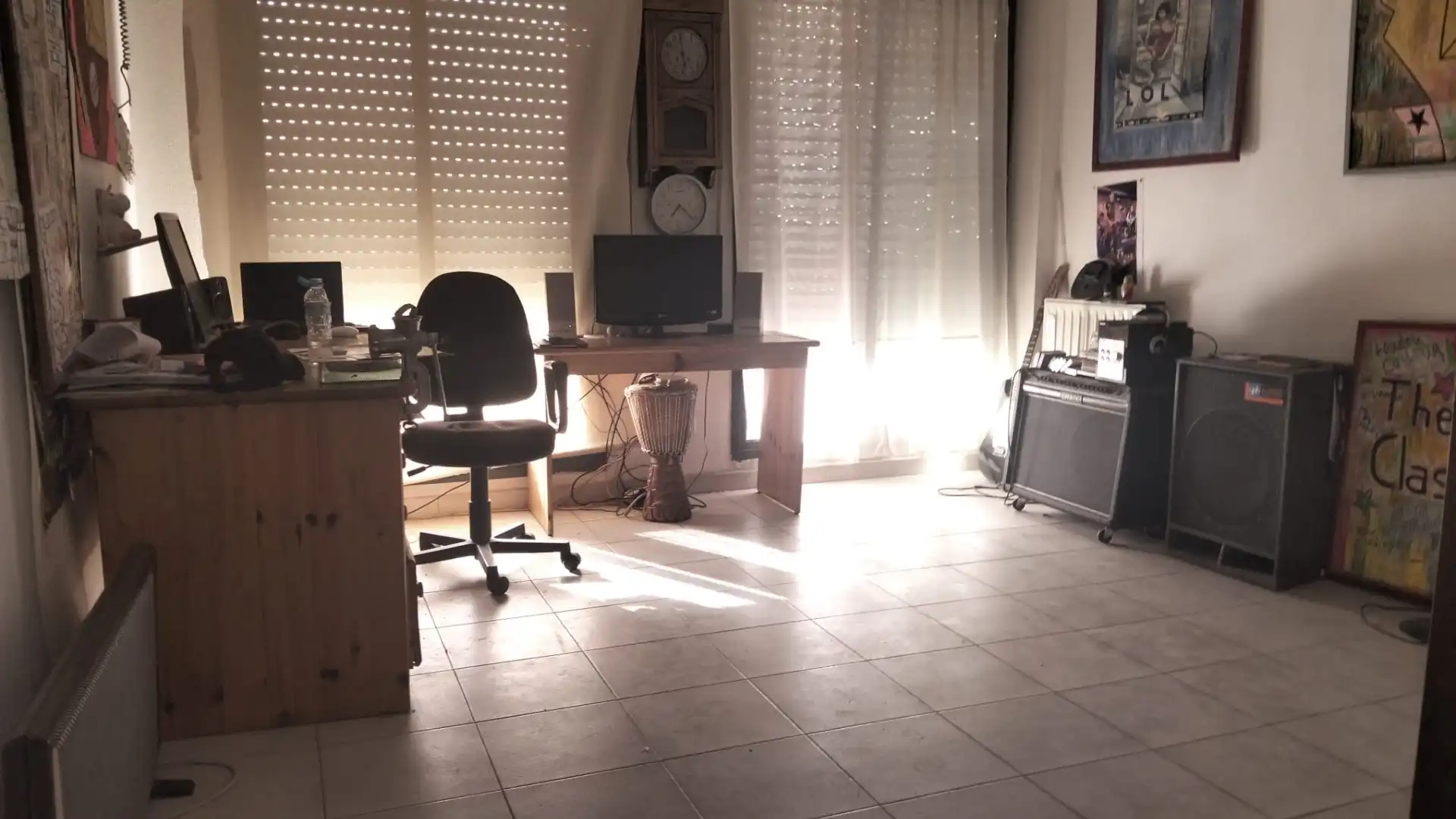 Living room of Flat for sale in Madrid  with Heating, Terrace and Furnished