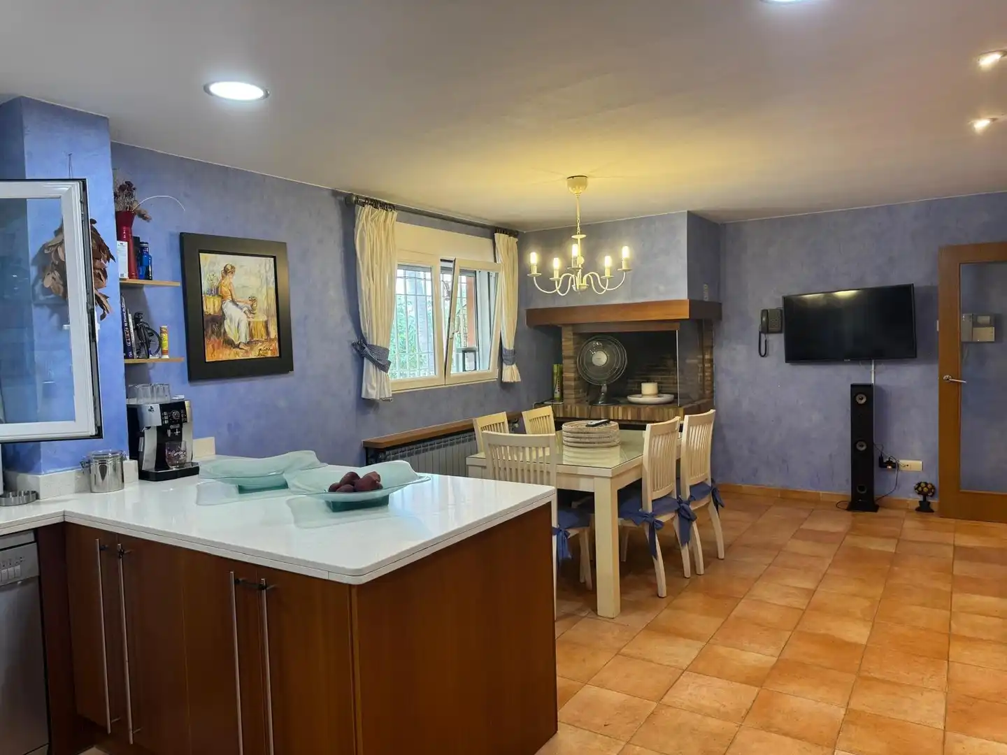 Menjador de Casa o xalet en venda en Borriol amb Aire condicionat, Jardí privat i Terrassa