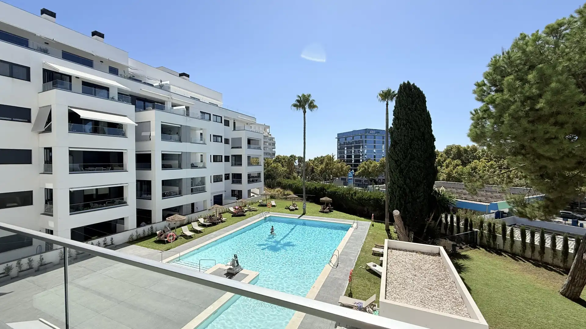 Swimming pool of Apartments for rent in Marbella  with Air Conditioner, Terrace and Storage room