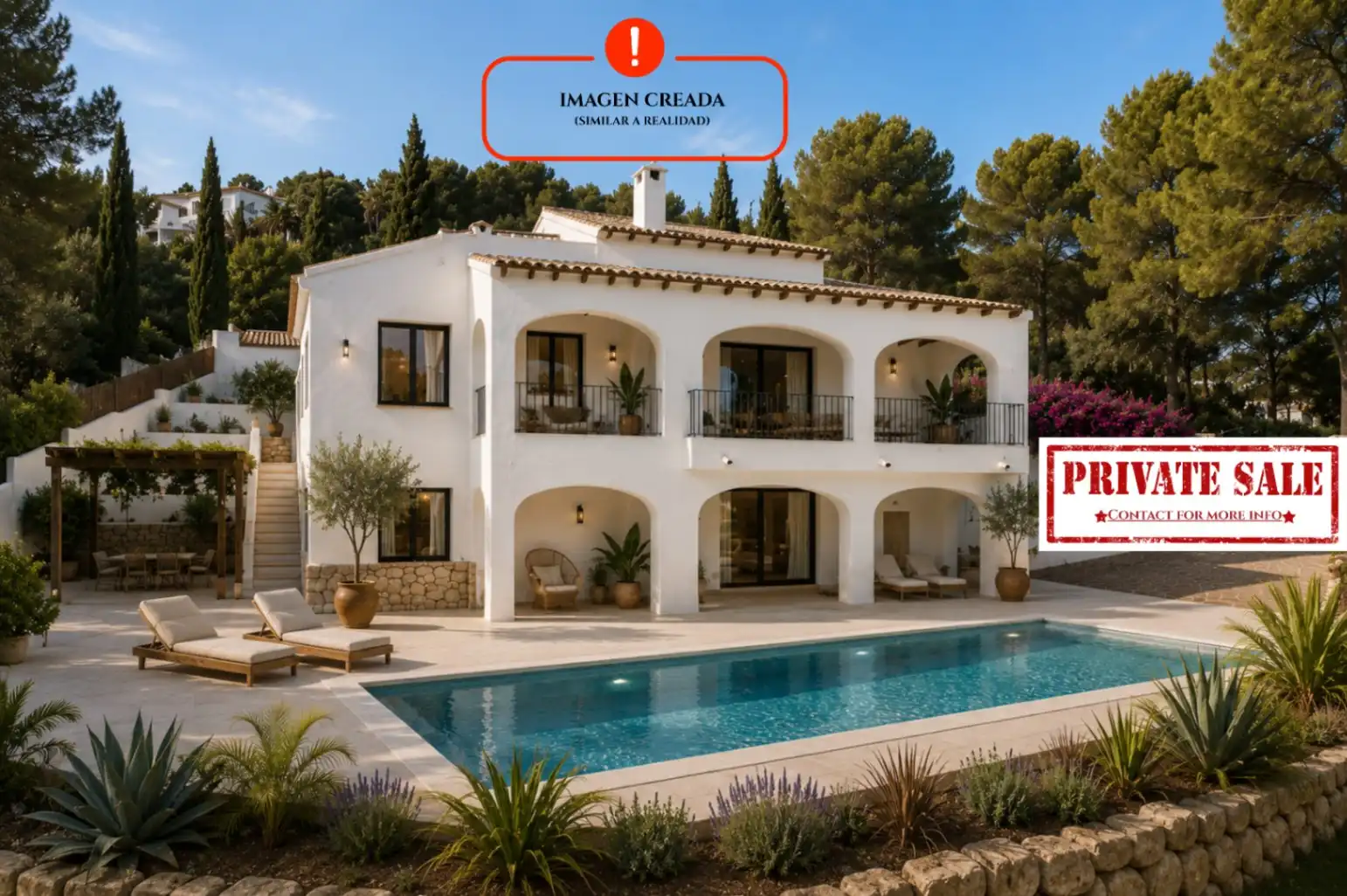 Vista exterior de Casa o xalet en venda en Jávea / Xàbia amb Aire condicionat, Calefacció i Jardí privat