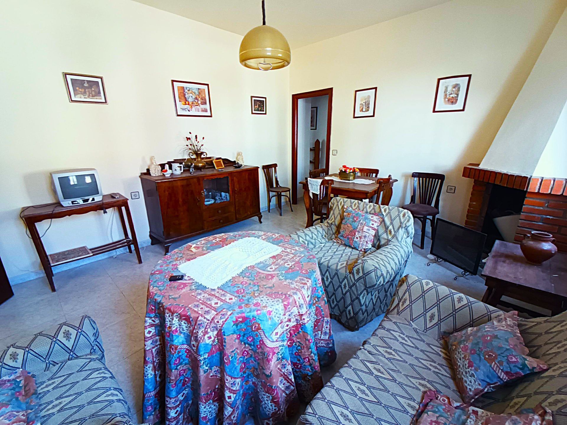 Living room of Single-family semi-detached for sale in Valdetorres  with Terrace and Furnished