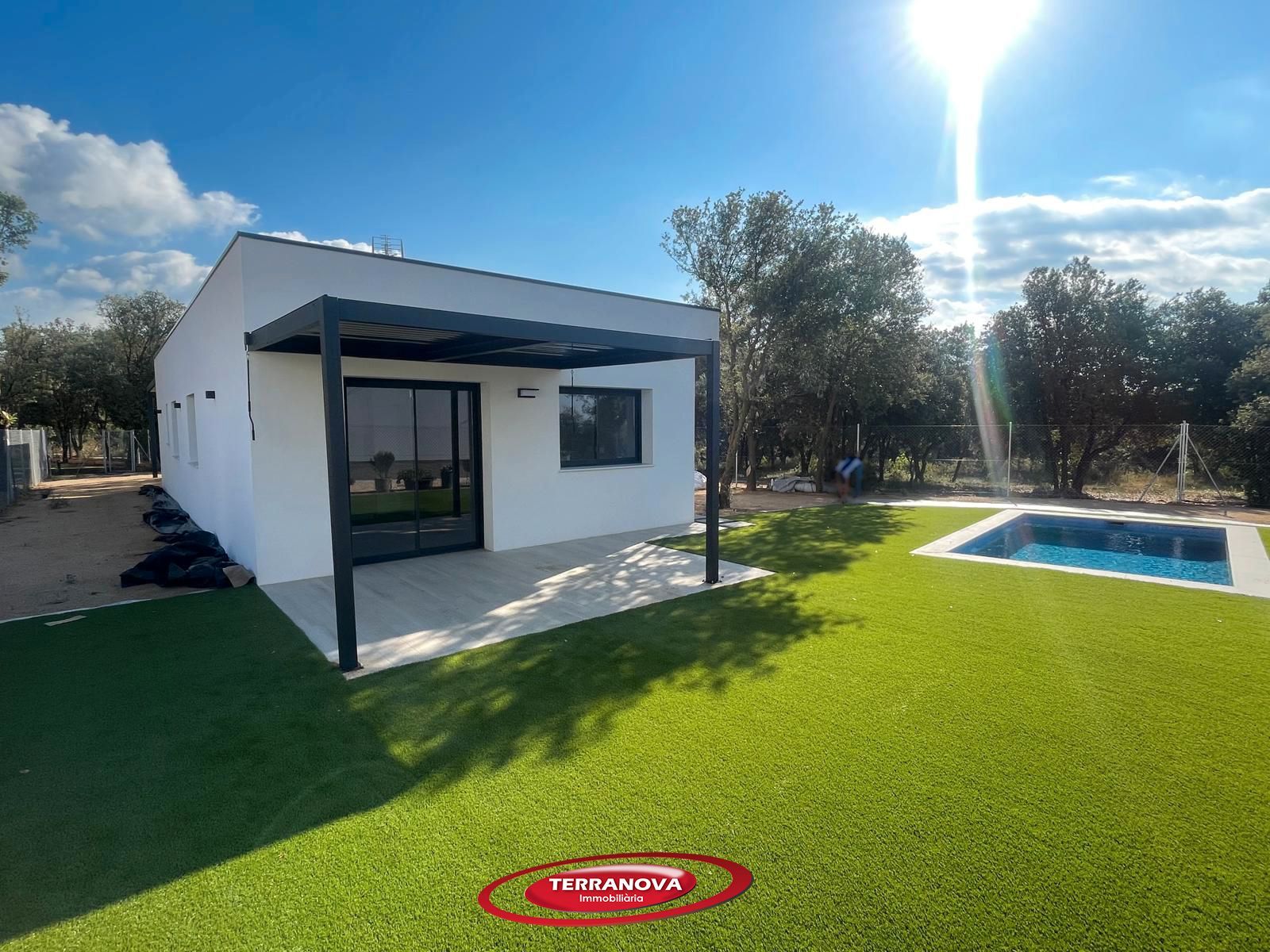 Exterior view of House or chalet for sale in L'Ametlla del Vallès  with Air Conditioner, Heating and Private garden