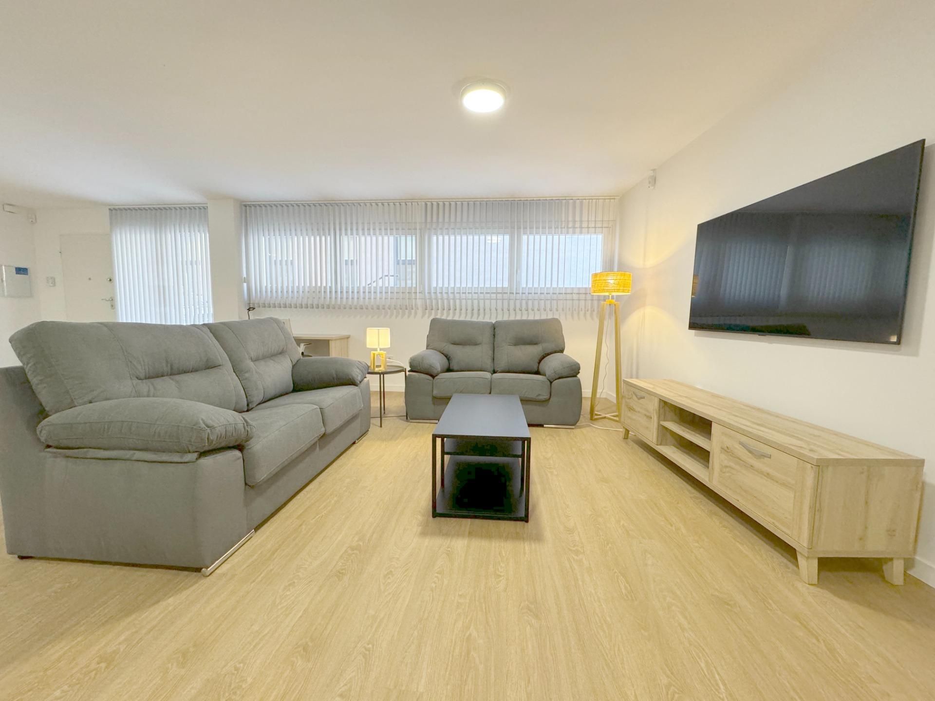Living room of Apartment for sale in  Almería Capital  with Air Conditioner and Alarm