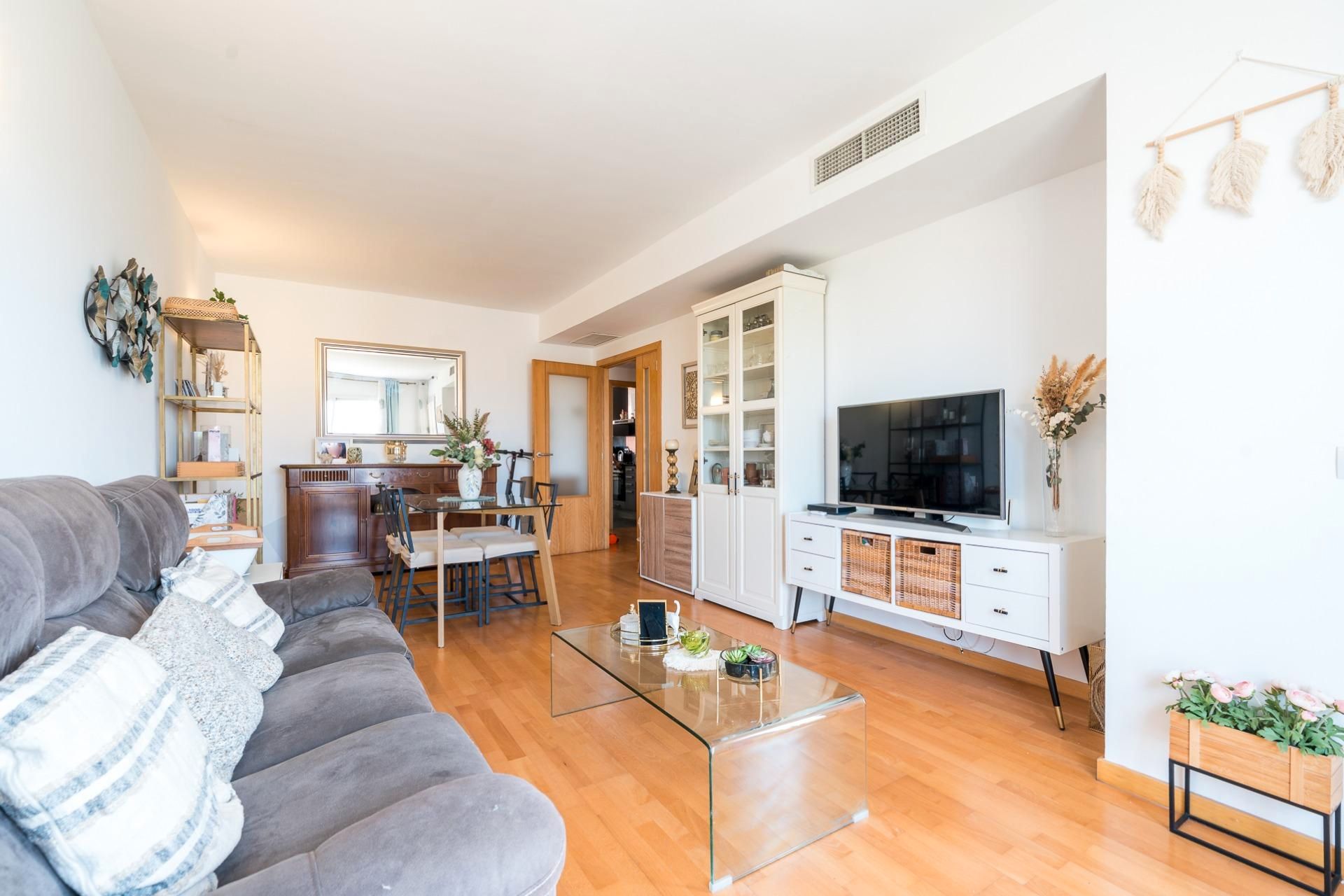 Sala d'estar de Pis en venda en  Palma de Mallorca amb Aire condicionat, Parquet i Balcó
