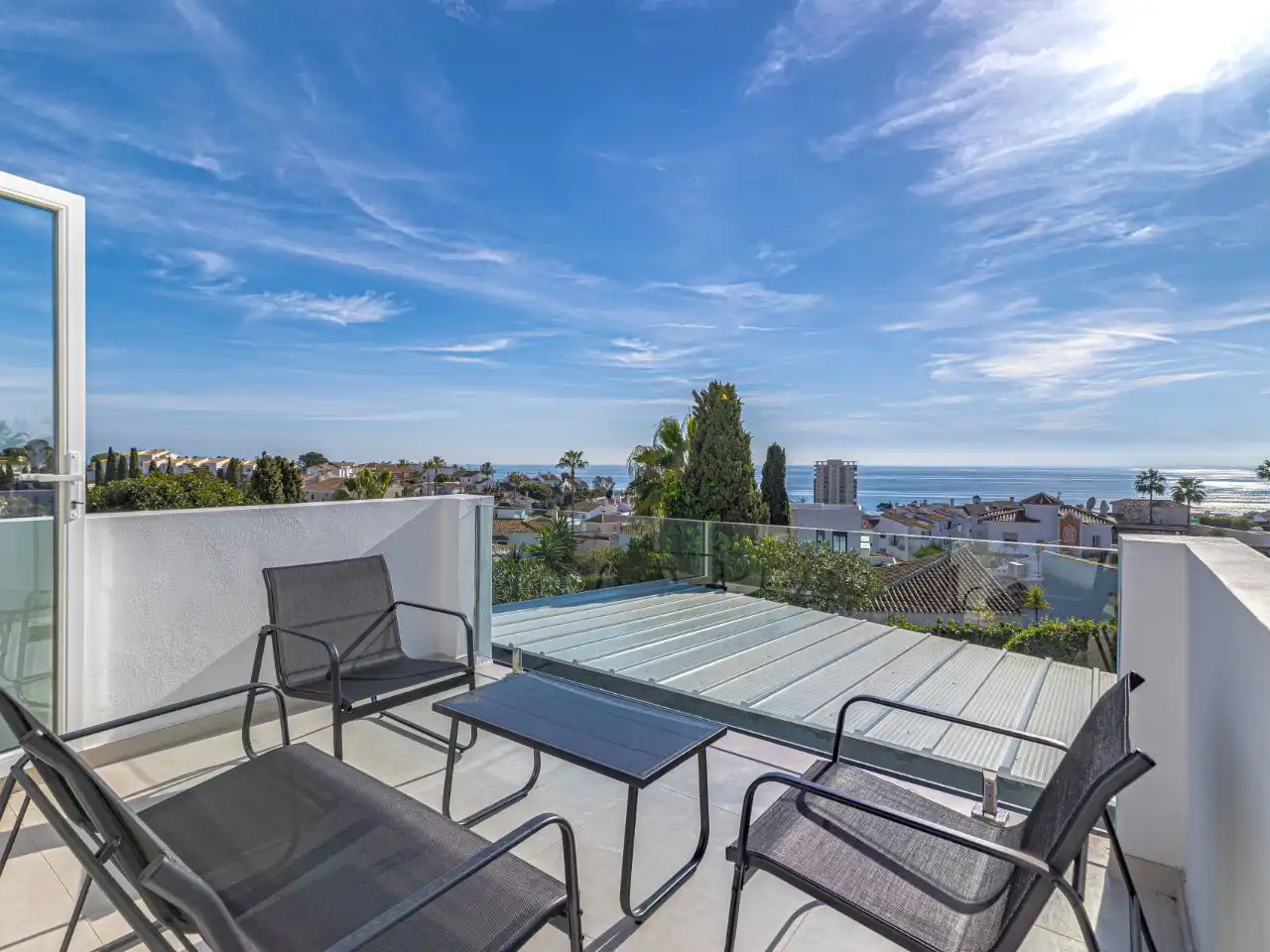 Terrassa de Casa o xalet en venda en Mijas amb Aire condicionat, Calefacció i Jardí privat