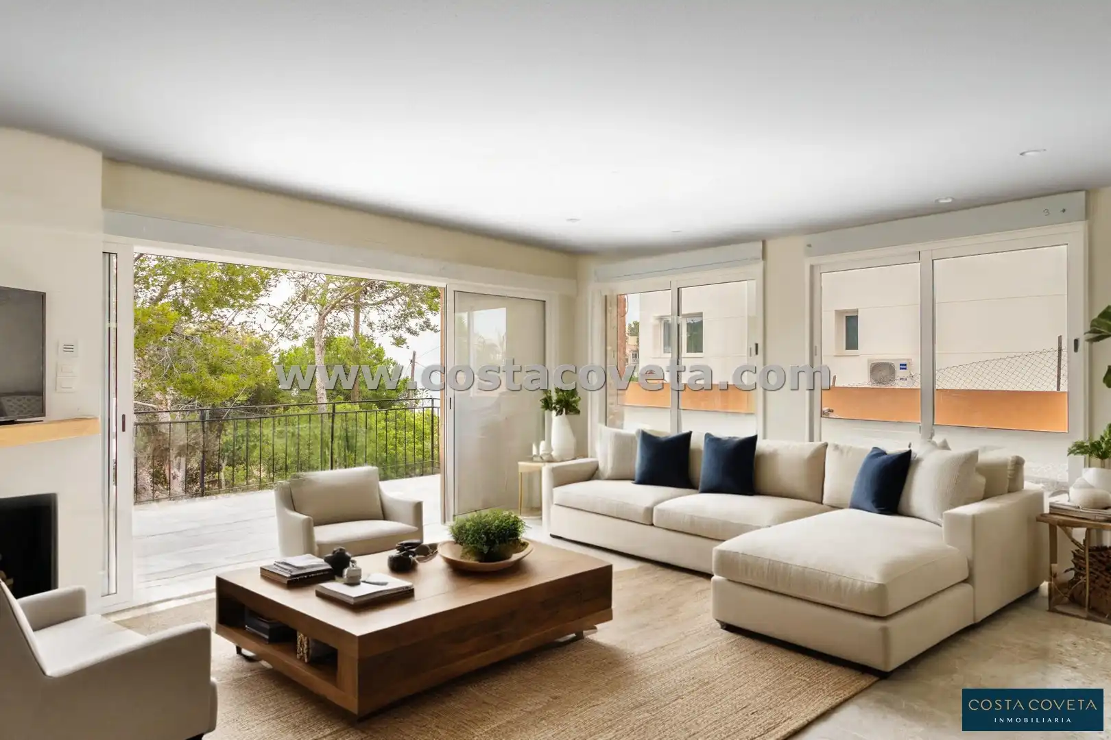 Wohnzimmer von Haus oder Chalet zum Verkauf in El Campello mit Klimaanlage, Privatgarten und Terrasse