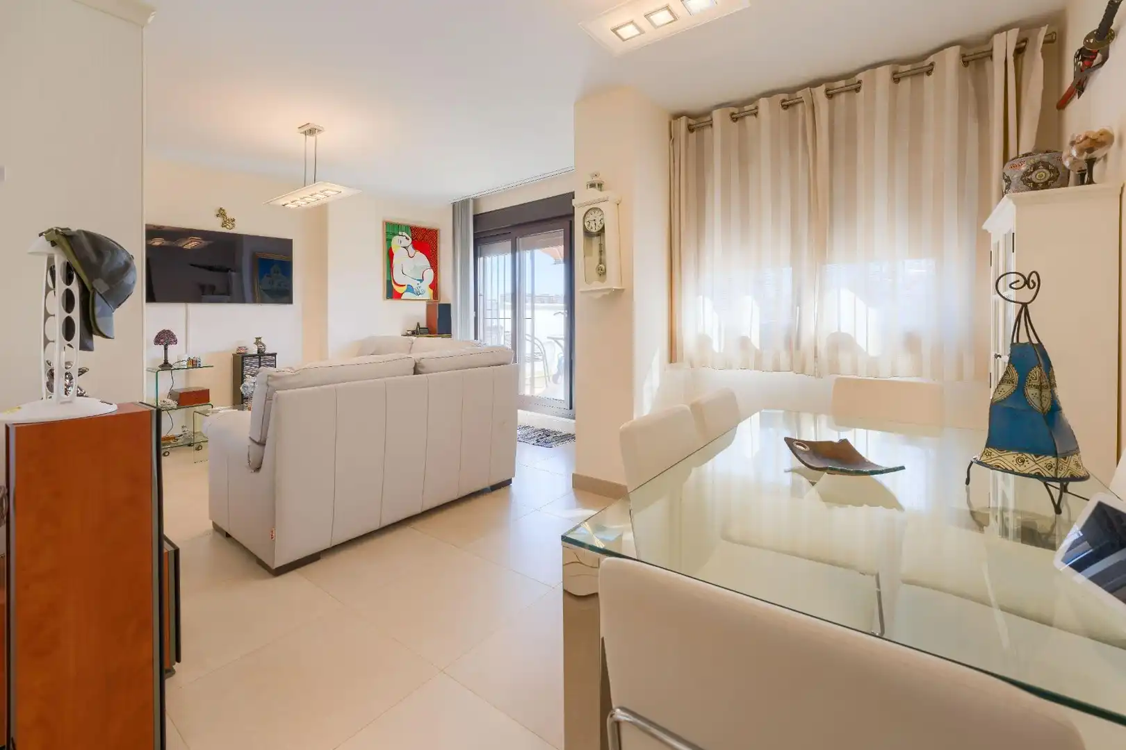 Wohnzimmer von Dachboden zum Verkauf in Sevilla mit Klimaanlage, Heizung und Terrasse