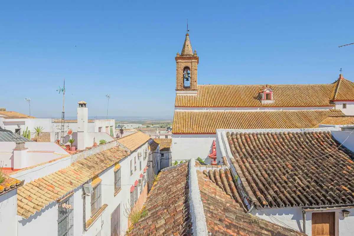Vista exterior de Casa adosada en venta en Carmona con Aire acondicionado, Calefacción y Terraza