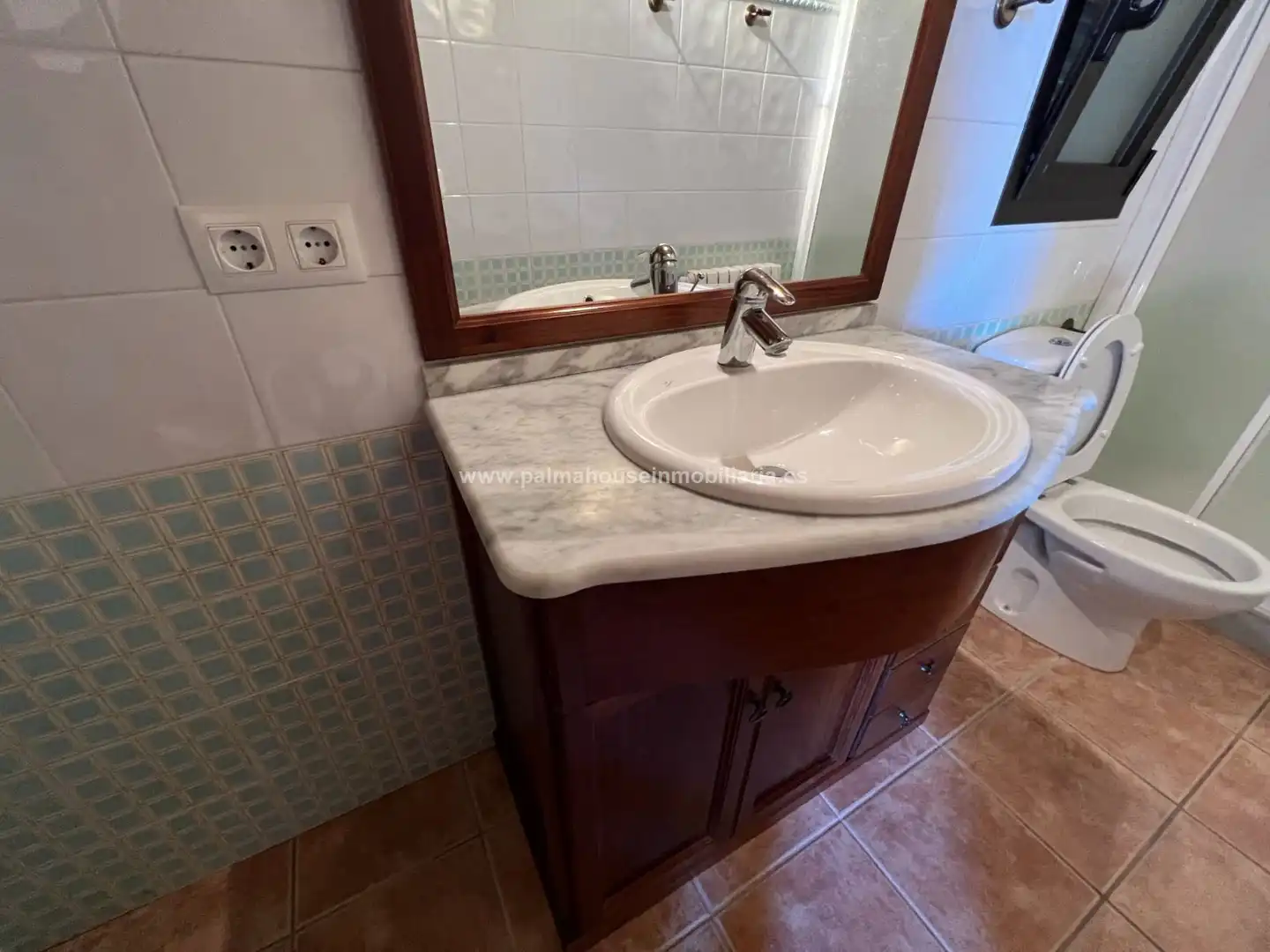 Badezimmer von Country house zur Miete in Muro mit Klimaanlage, Heizung und Privatgarten