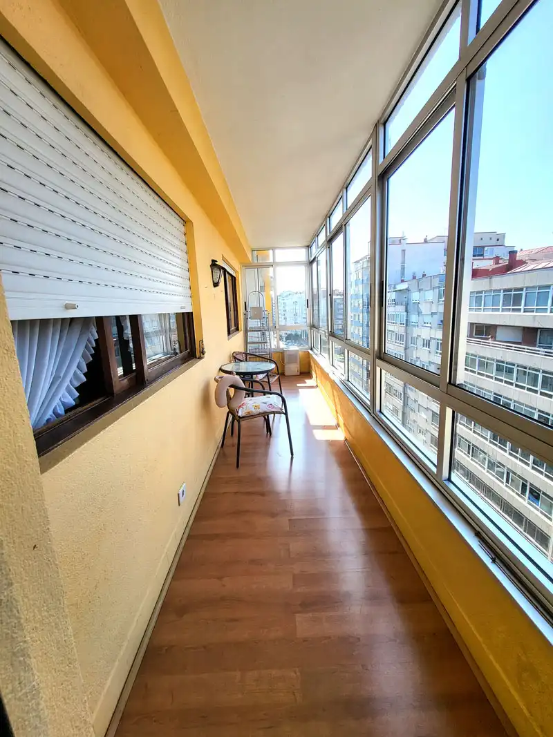 Balcony of Flat for rent in Vigo   with Heating, Parquet flooring and Terrace