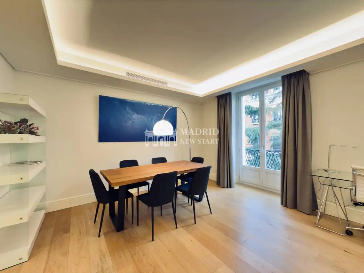 Esszimmer von Wohnung zur Miete in Madrid mit Klimaanlage, Heizung und Parkett