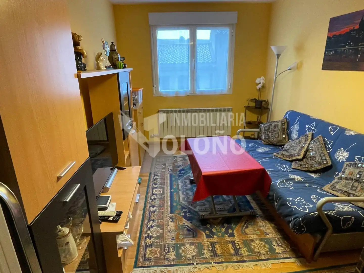 Sala de estar de Apartamento en venta en Leiva con Calefacción, Parquet y Amueblado