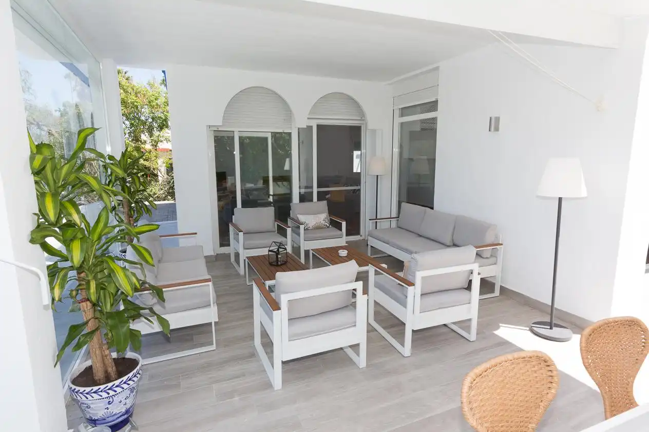 Terraza de Casa o chalet de alquiler en Sanlúcar de Barrameda con Aire acondicionado, Jardín privado y Terraza