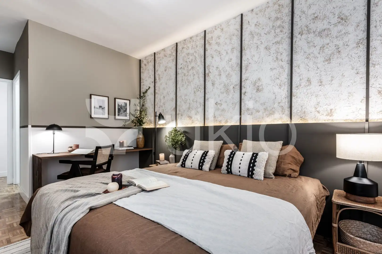 Dormitori de Apartament de lloguer en Madrid amb Aire condicionat, Calefacció i Moblat