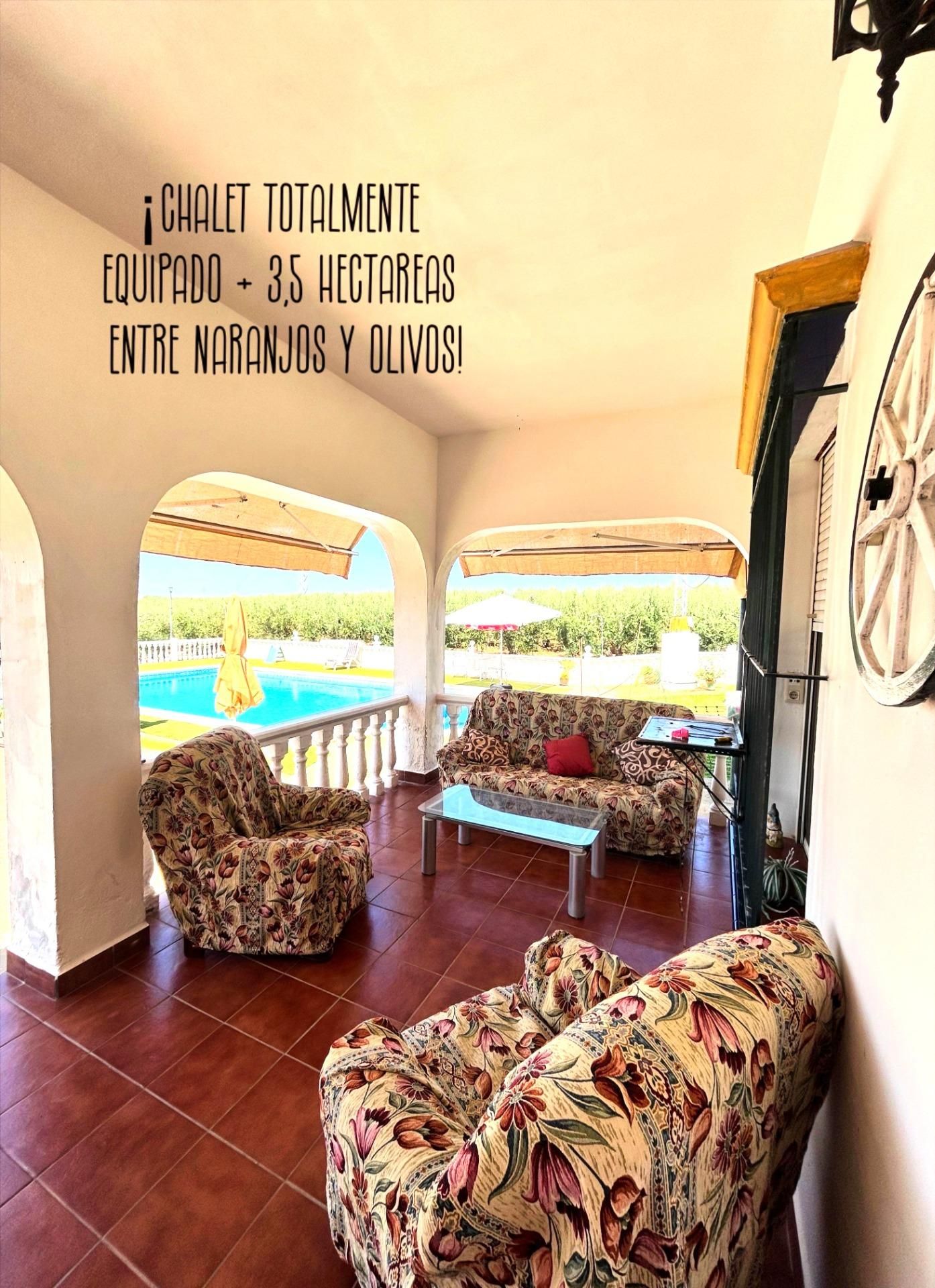 Terrace of Country house for sale in Cantillana  with Air Conditioner, Terrace and Swimming Pool