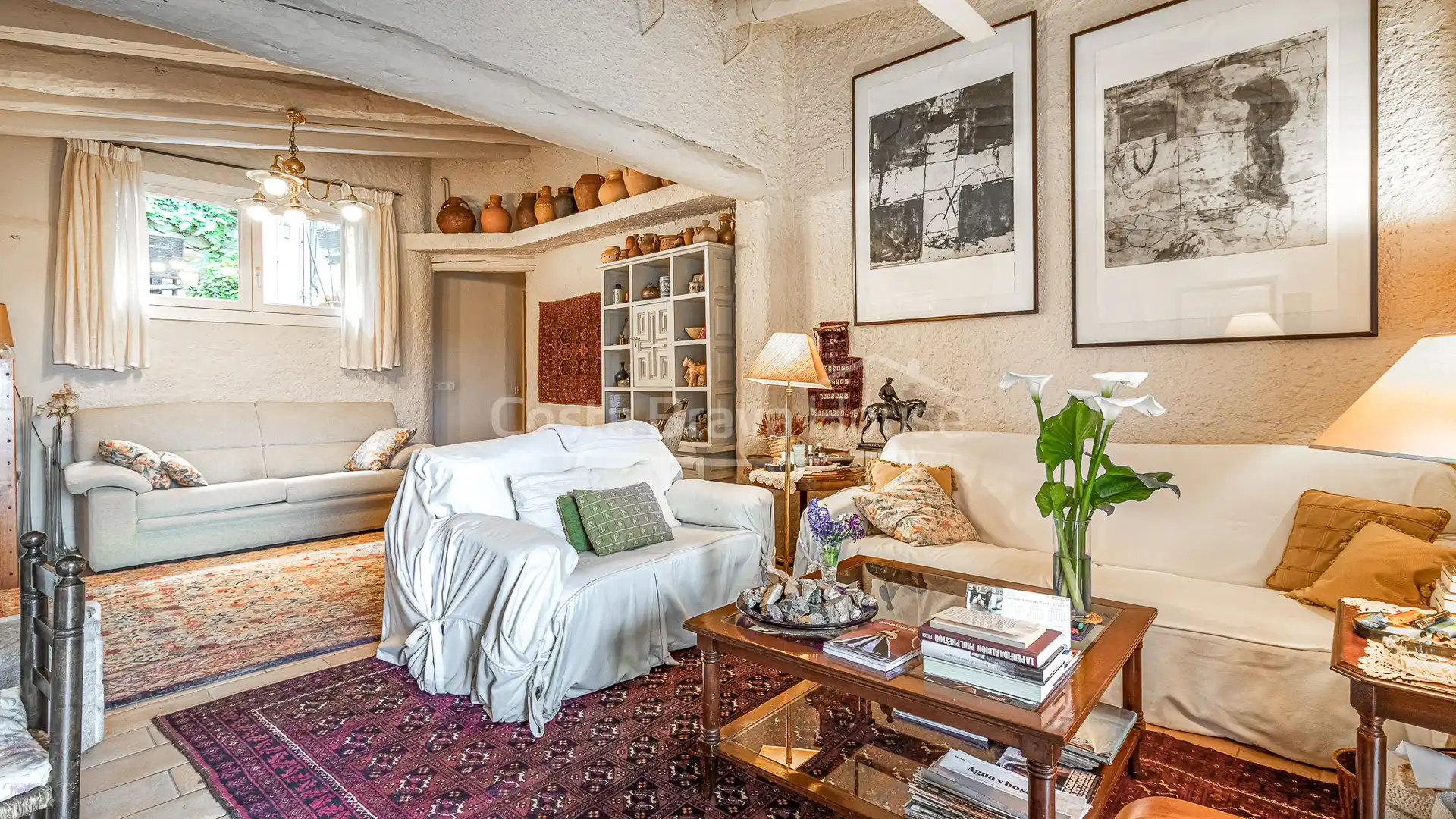 Living room of Houses for sale in Begur  with Heating, Private garden and Terrace