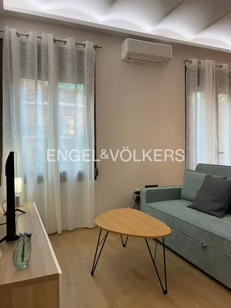 Sala de estar de Piso de alquiler en Barcelona con Aire acondicionado, Calefacción y Parquet