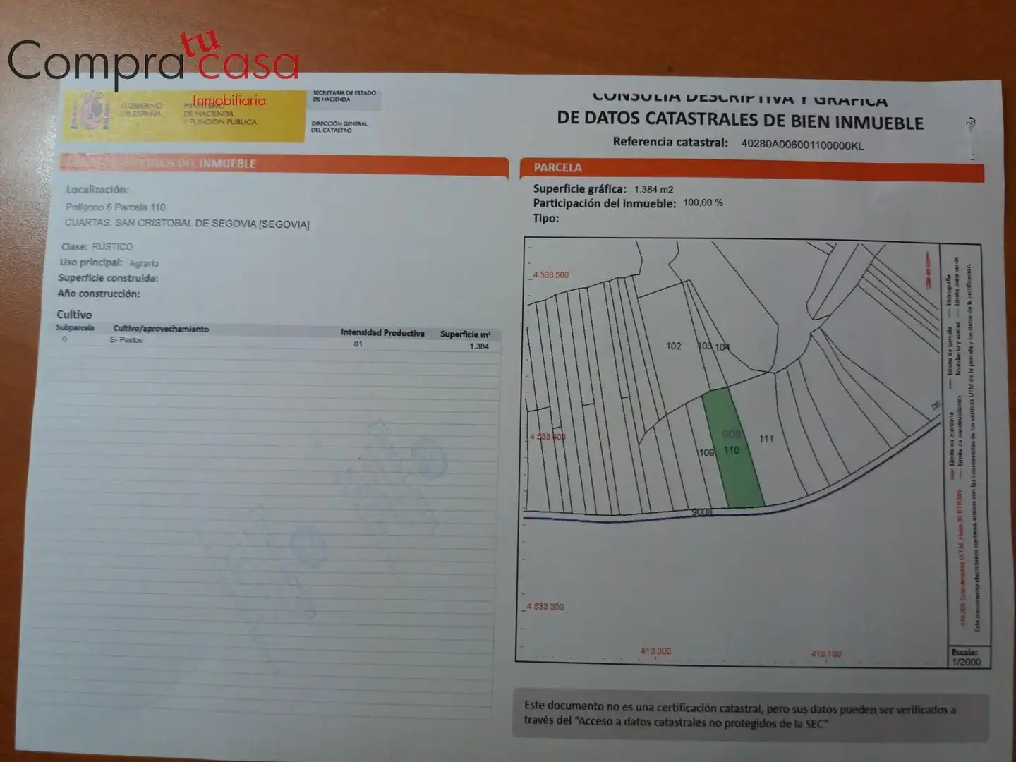Finca rústica en venta en San Cristóbal de Segovia