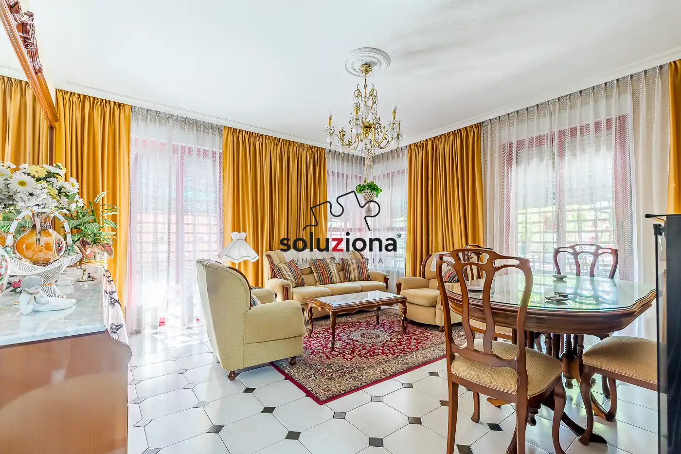 Sala de estar de Piso en venta en  Madrid Capital con Aire acondicionado, Calefacción y Terraza
