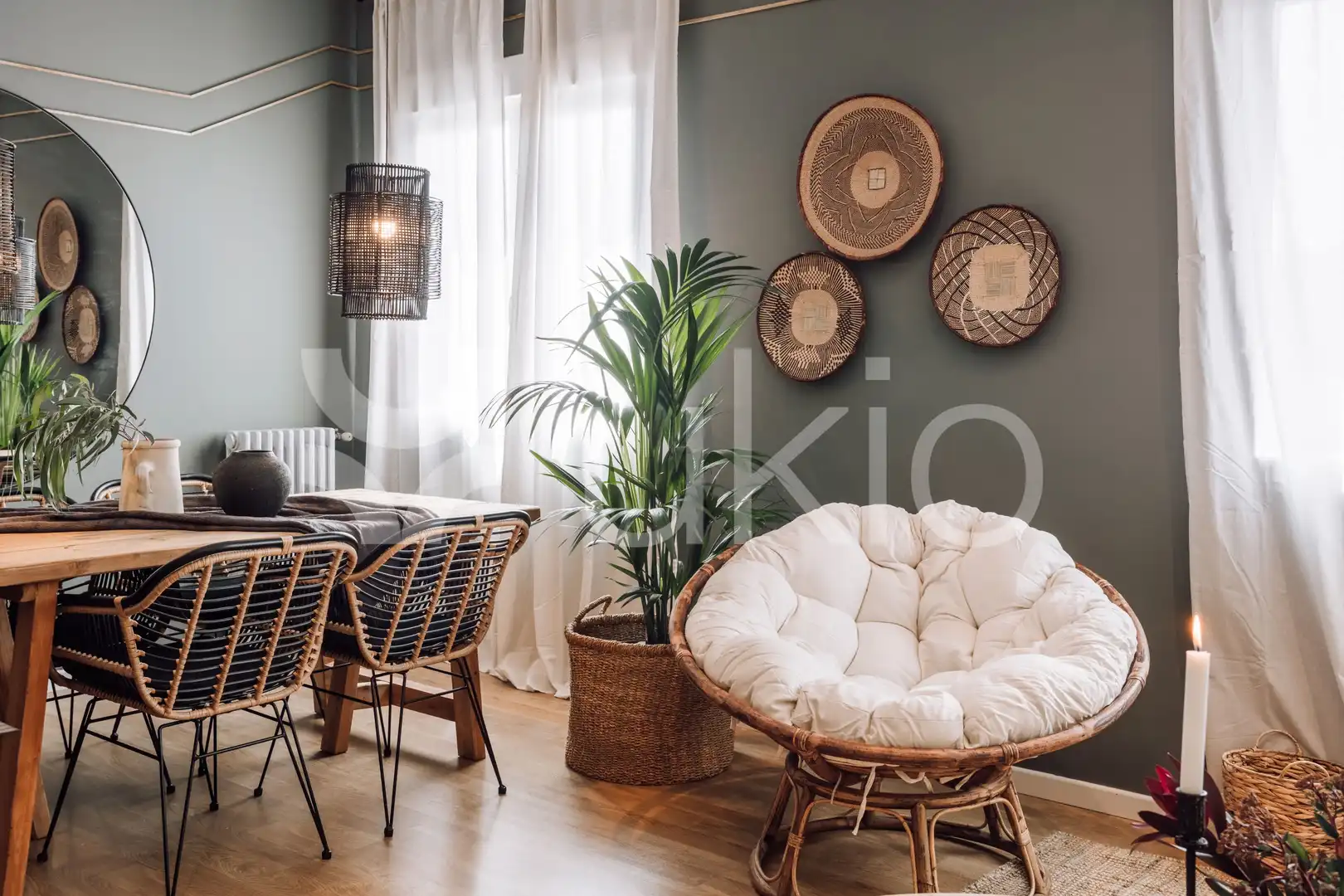 Living room of Apartments for rent in Madrid  with Air Conditioner, Heating and Furnished